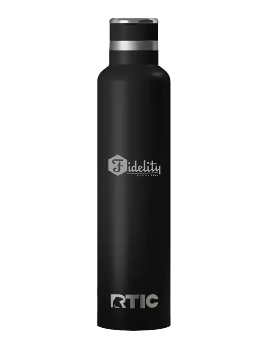 RTIC Journey 26 oz Black Bottle w/Fidelity Bank Logo