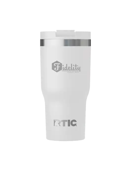 RTIC Essential 20 oz White Tumbler w/Fidelity Bank Logo