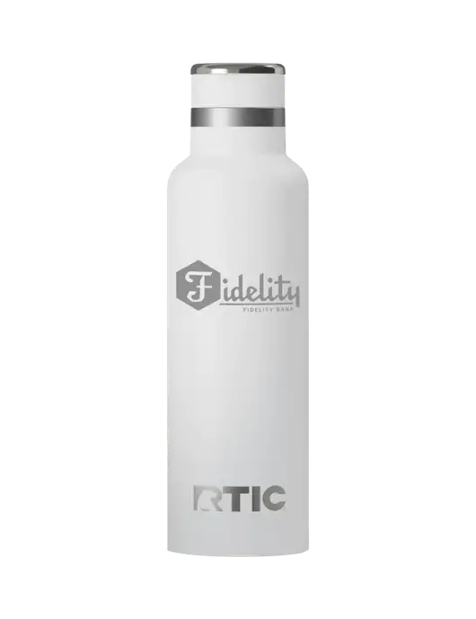 RTIC Journey 20 oz White Bottle w/Fidelity Bank Logo