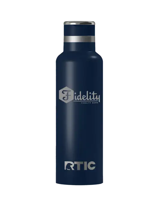 RTIC Journey 20 oz Navy Bottle w/Fidelity Bank Logo