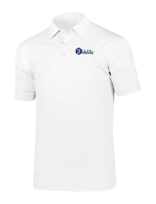 Callaway Vibrant Bright White Ventilated Polo w/Fidelity Bank Logo