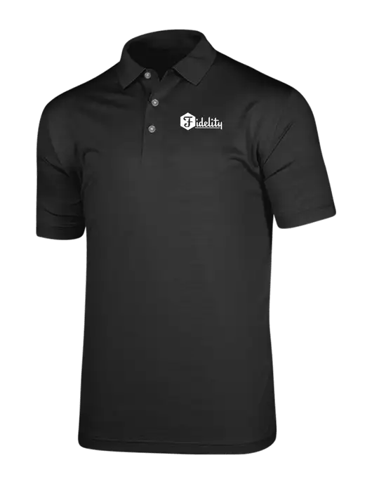 Callaway Vibrant Black Ventilated Polo w/Fidelity Bank Logo