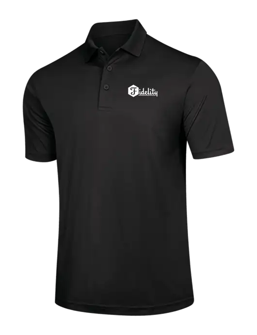 Black PosiCharge Competitor Polo w/Fidelity Bank Logo