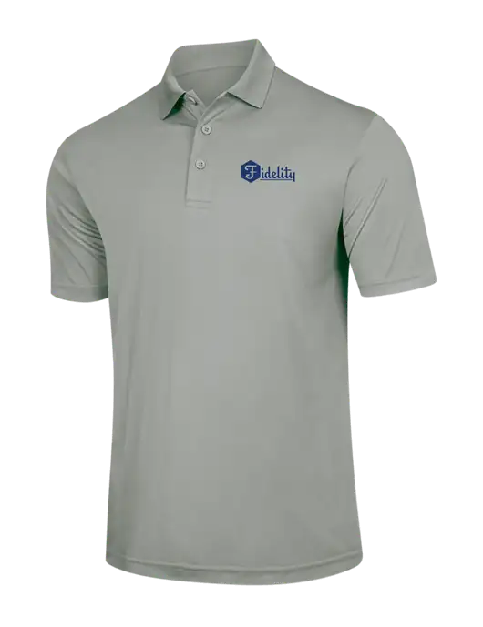 Silver PosiCharge Competitor Polo w/Fidelity Bank Logo