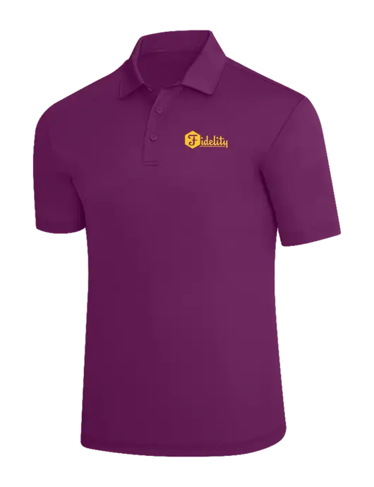 Light Plum Silk Touch Polo w/Fidelity Bank Logo