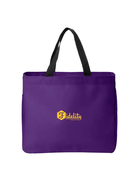 Essential Purple Tote w/Fidelity Bank Logo