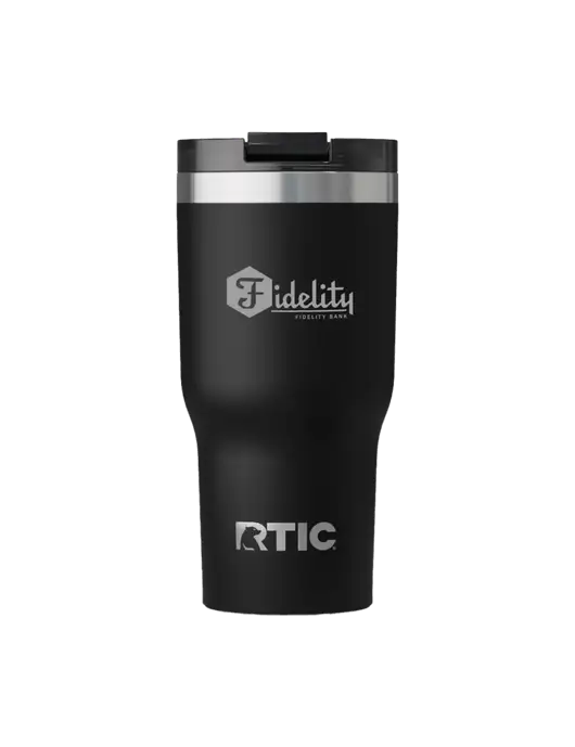 RTIC Essential 20 oz Black Tumbler w/Fidelity Bank Logo