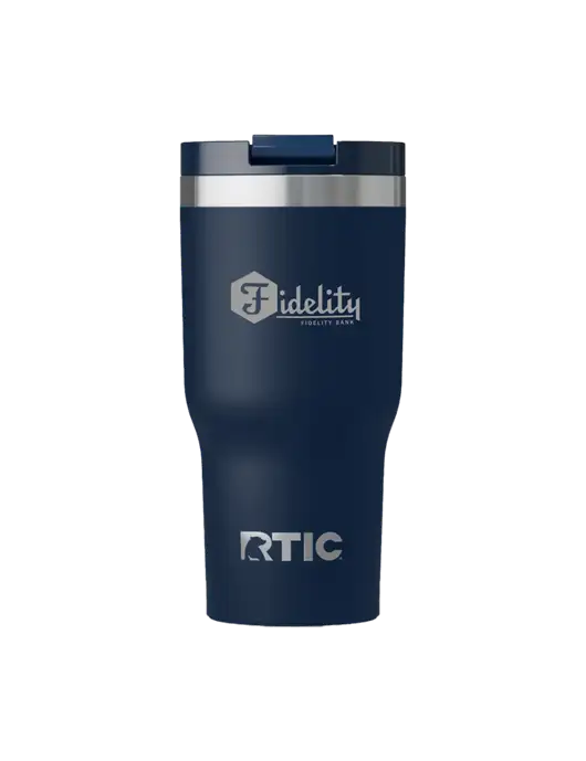 RTIC Essential 20 oz Navy Tumbler w/Fidelity Bank Logo