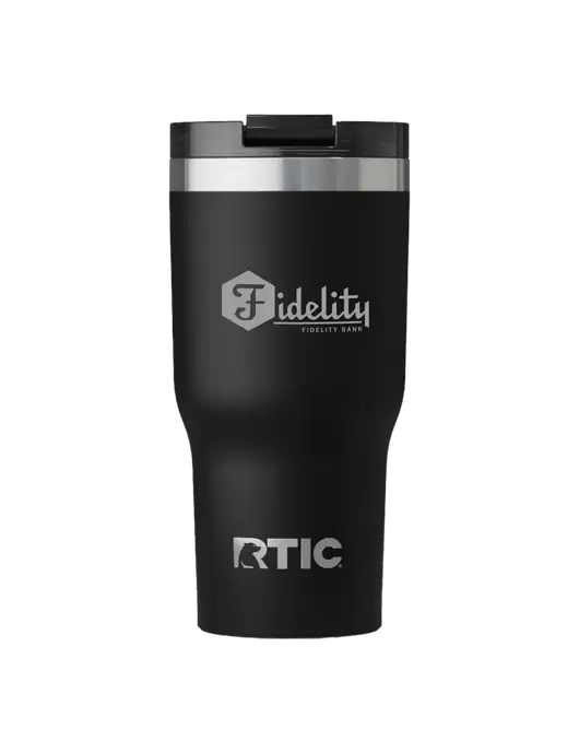 RTIC Essential 30 oz Black Tumbler w/Fidelity Bank Logo