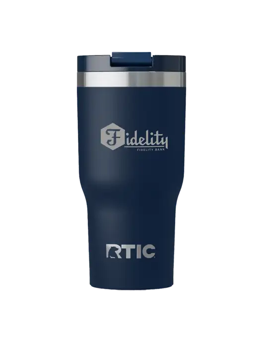 RTIC Essential 30 oz Navy Tumbler w/Fidelity Bank Logo