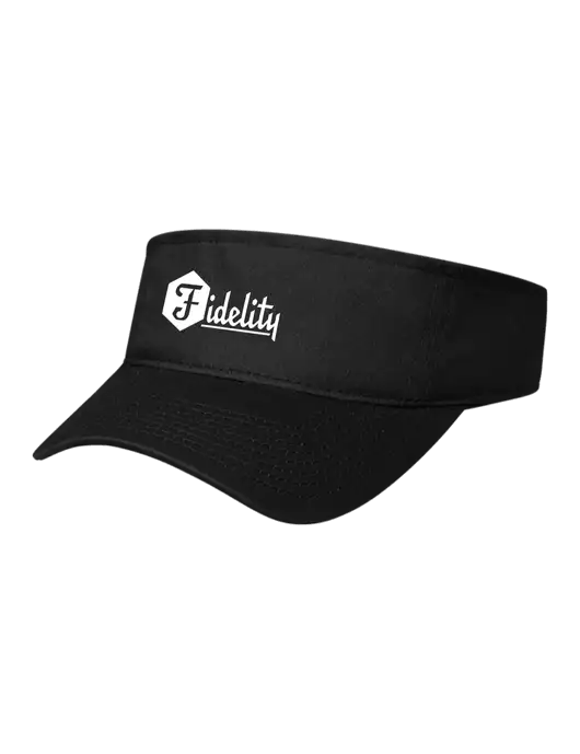 Black Cap Visor w/Fidelity Bank Logo