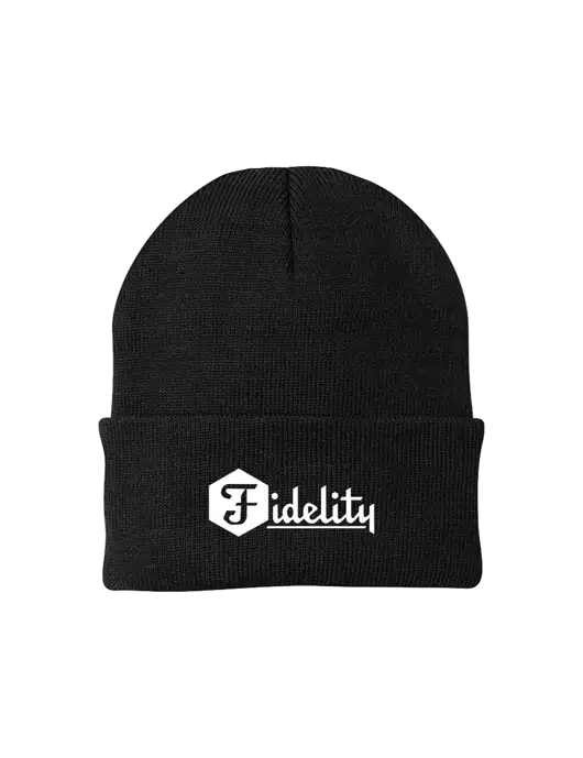 Black Knit Cap w/Fidelity Bank Logo