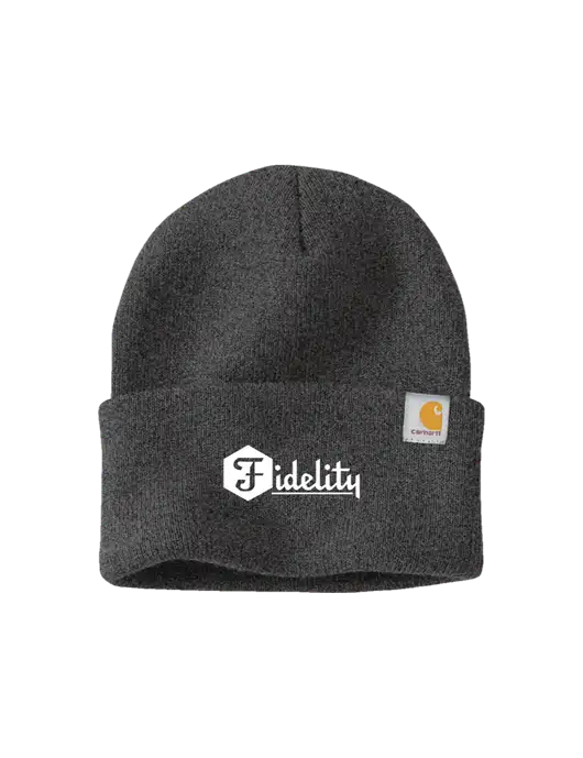 Carhartt Dark Grey Watch Cap 2.0 w/Fidelity Bank Logo