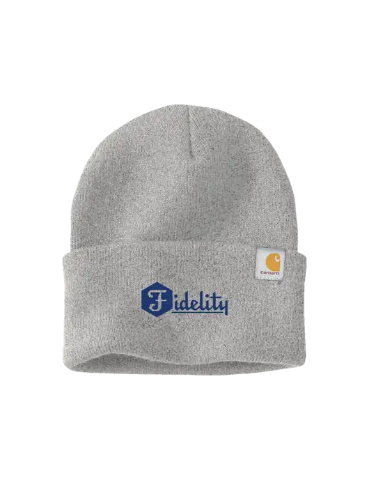 Carhartt Light Grey Heather Watch Cap 2.0 w/Fidelity Bank Logo