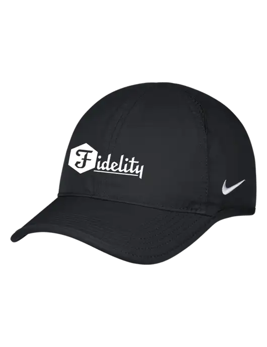 Nike Black Featherlight Cap w/Fidelity Bank Logo