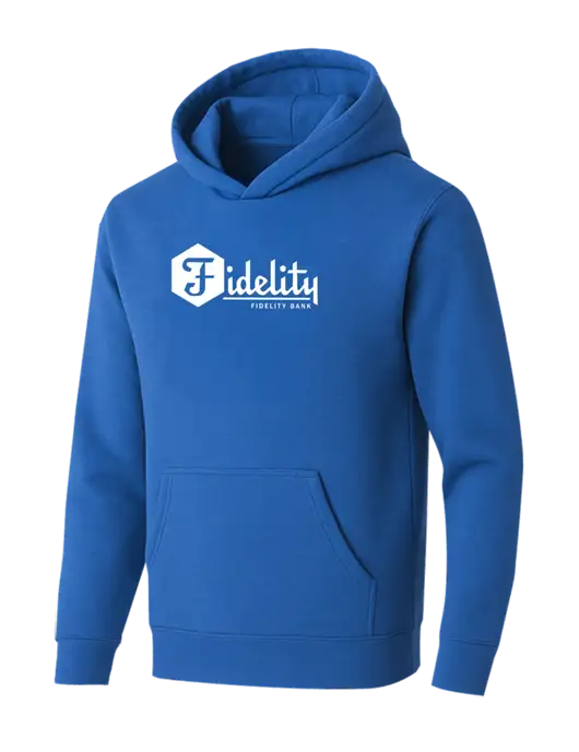BELLA+CANVAS Royal Sponge Fleece Pullover Hoodie w/Fidelity Bank Logo