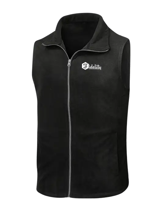 Black Microfleece Vest w/Fidelity Bank Logo