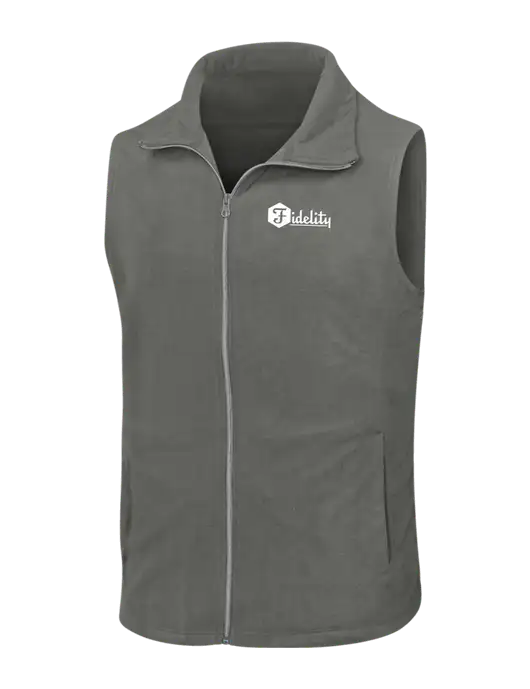 Medium Grey Microfleece Vest w/Fidelity Bank Logo
