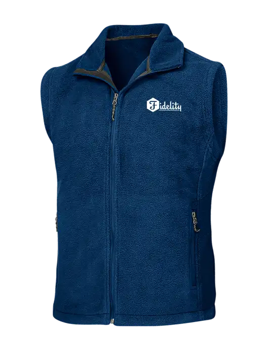 Navy Fleece Vest w/Fidelity Bank Logo
