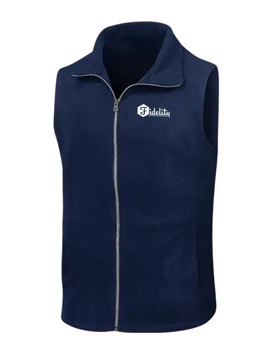 Navy Microfleece Vest w/Fidelity Bank Logo