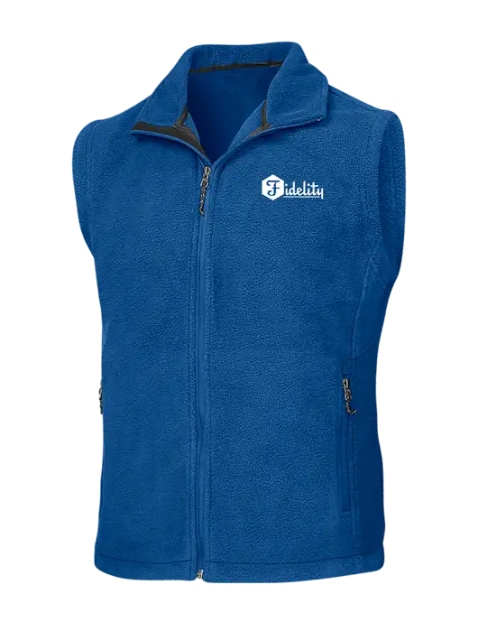 Royal Fleece Vest w/Fidelity Bank Logo