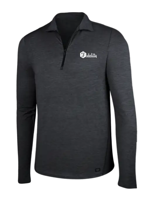 OGIO Blacktop Heather Endurance Force 1/4 Zip w/Fidelity Bank Logo