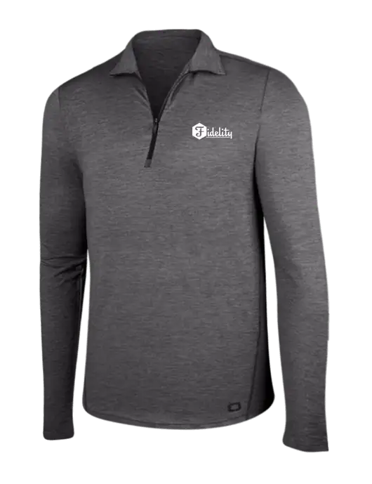 OGIO Gear Grey Heather Endurance Force 1/4 Zip w/Fidelity Bank Logo