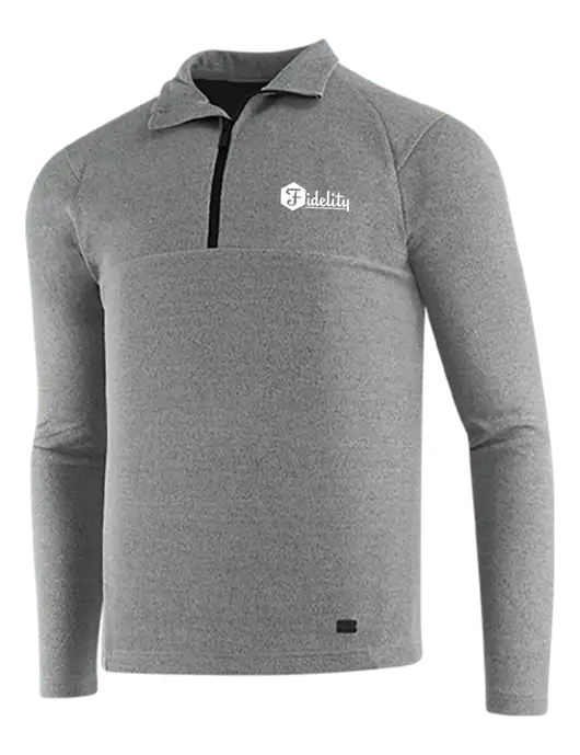 OGIO Petrol Grey Heather Transition 1/4 Zip Pullover w/Fidelity Bank Logo