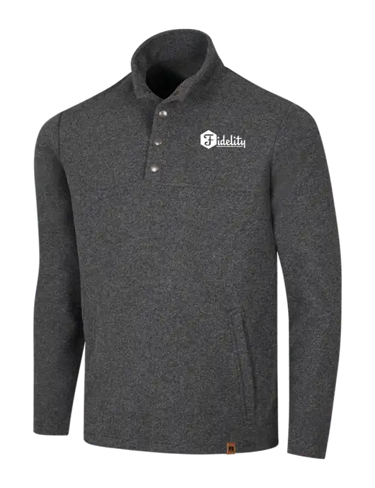 Russell Outdoors Dark Grey Heather Basin Snap Pullover w/Fidelity Bank Logo