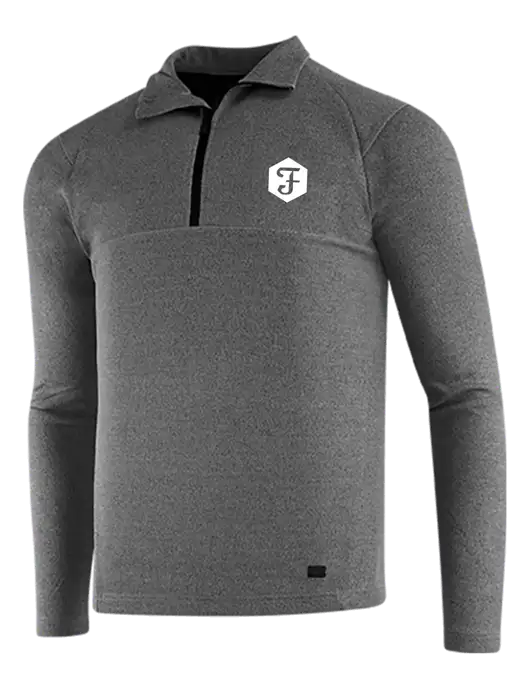OGIO Dark Grey Heather Transition 1/4 Zip Pullover w/Fidelity Bank Logo