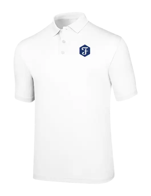 Callaway Opti-Dri White Chev Polo w/F Icon Logo