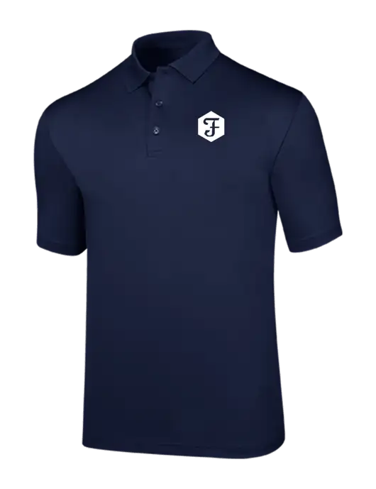 Callaway Opti-Dri Navy Chev Polo w/Fidelity Bank Logo