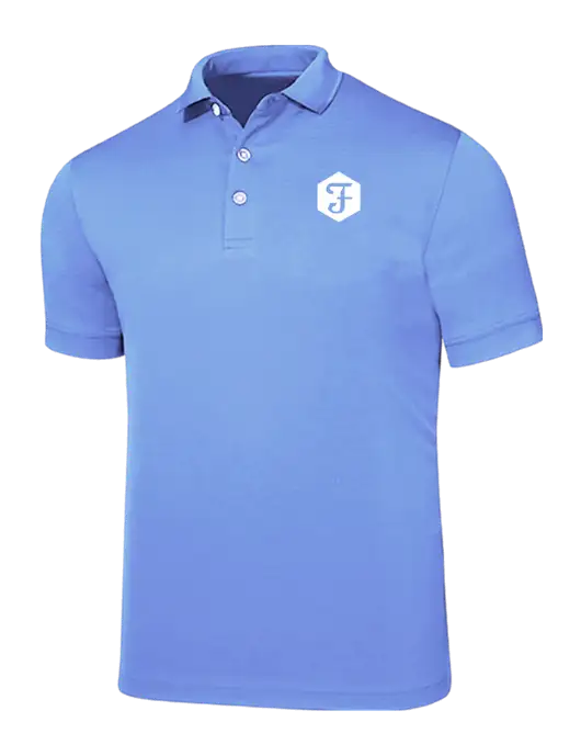 Callaway Ottoman Light Blue Polo w/Fidelity Bank Logo