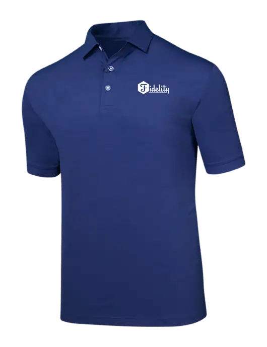 Callaway Navy Fashion Tonal Polo w/Fidelity Bank Logo