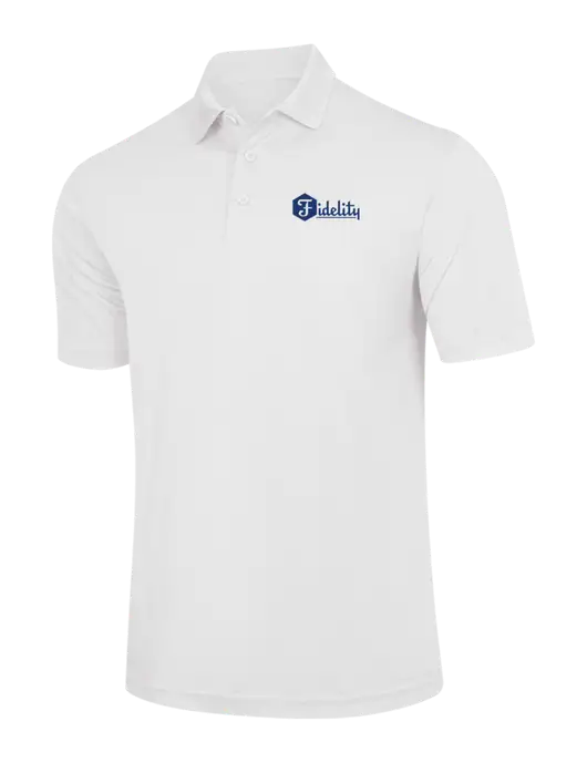 White PosiCharge Competitor Polo w/Fidelity Bank Logo