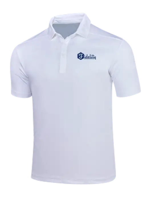 White Posi-UV Pro Polo w/Fidelity Bank Logo