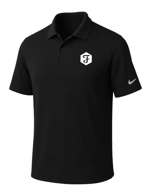 NIKE Black Dri-Fit Micro Pique Polo w/Fidelity Bank Logo