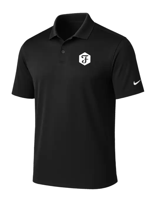 NIKE Black Victory Solid Polo w/Fidelity Bank Logo