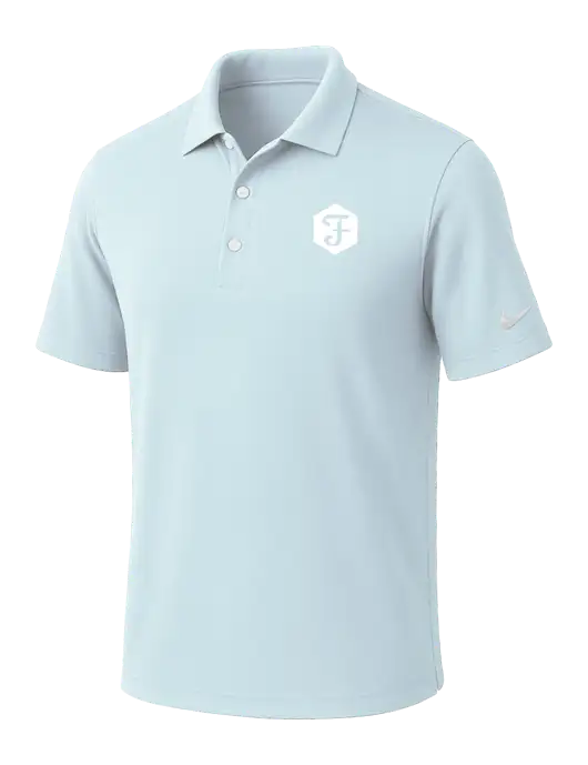 NIKE Very Light Blue Dri-Fit Micro Pique Polo w/Fidelity Bank Logo