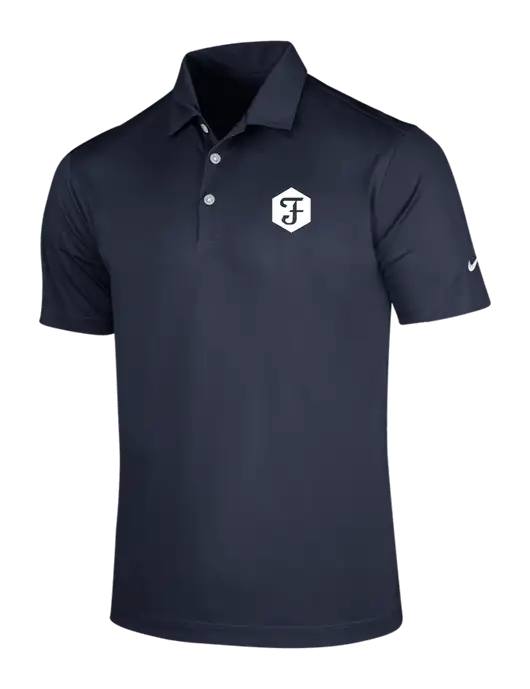 NIKE Dark Navy Dri-Fit Vertical Mesh Polo w/Fidelity Bank Logo