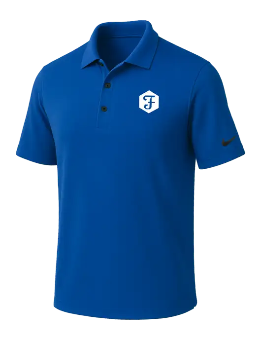 NIKE Dark Royal Dri-Fit Micro Pique Polo w/Fidelity Bank Logo