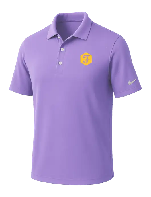 NIKE Light Purple Dri-Fit Micro Pique Polo w/Fidelity Bank Logo