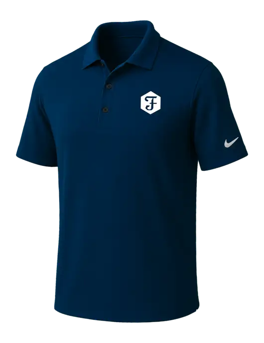 NIKE Navy Dri-Fit Micro Pique Polo w/Fidelity Bank Logo
