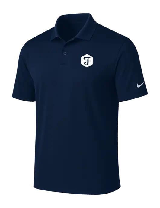 NIKE Navy Victory Solid Polo w/Fidelity Bank Logo