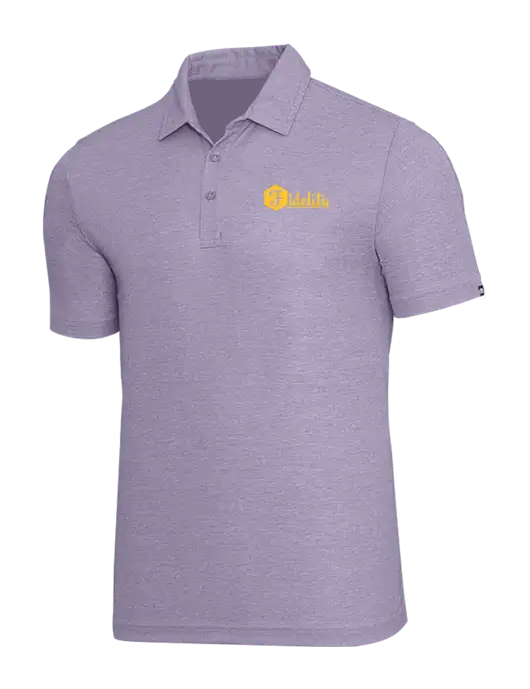 TravisMathew Light Purple Heather Oceanside Polo w/Fidelity Bank Logo