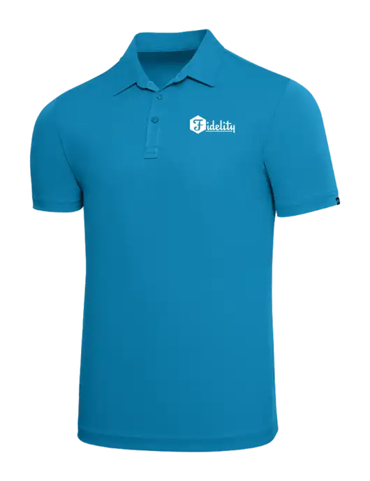 TravisMathew Sapphire Solid Oceanside Polo w/Fidelity Bank Logo