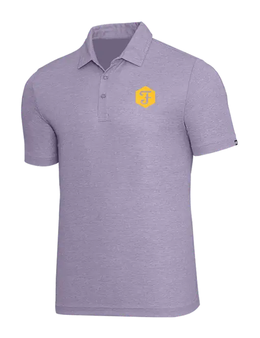 TravisMathew Light Purple Heather Oceanside Polo w/Fidelity Bank Logo