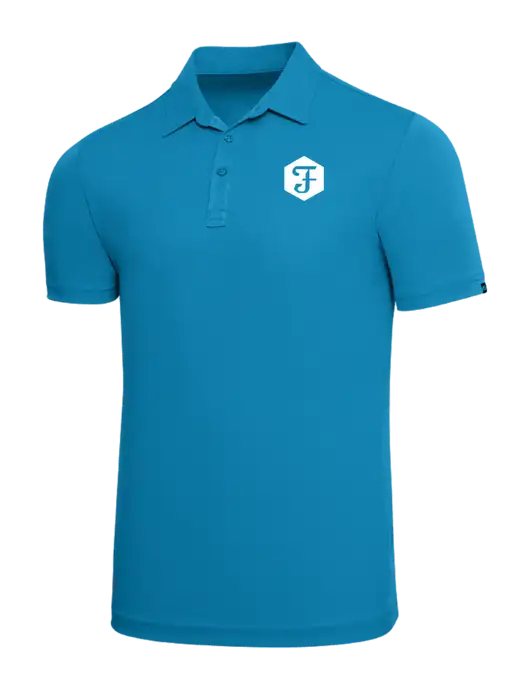 TravisMathew Sapphire Solid Oceanside Polo w/Fidelity Bank Logo