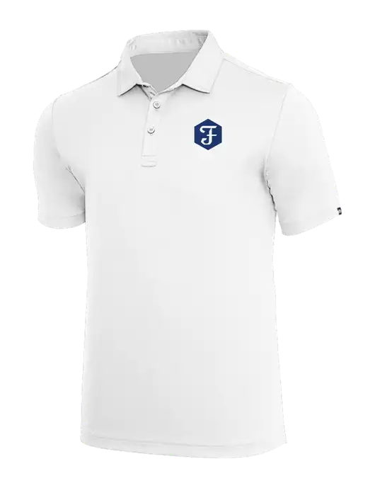 TravisMathew White Coto Performance Polo w/F Icon Logo