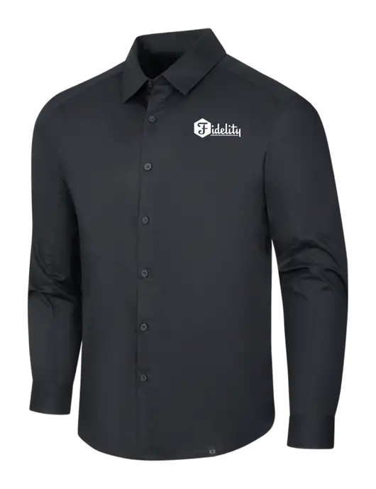 OGIO Black Commuter Woven Shirt w/Fidelity Bank Logo